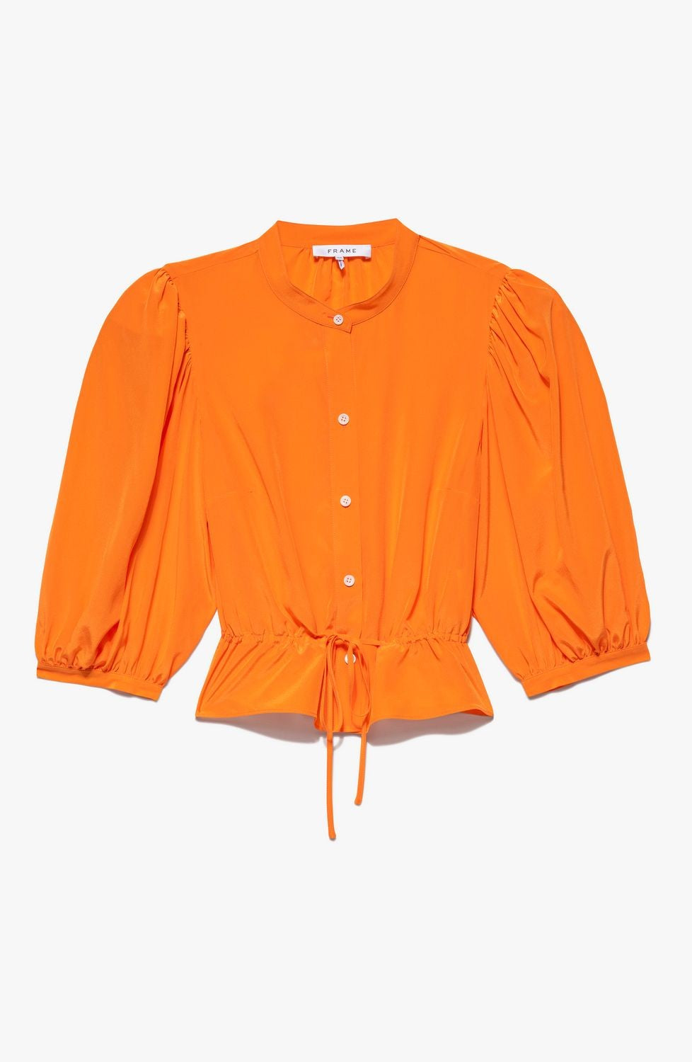 Top Puff Sleeve Peplum - Nectarine