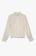 Top Lace Vneck - Bone