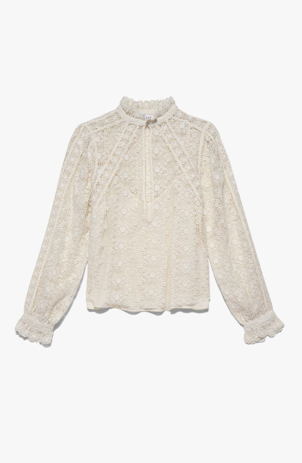 Top Lace Vneck - Bone