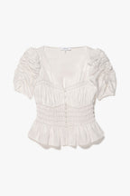 Top Corded Covered Shoulder - Blanc