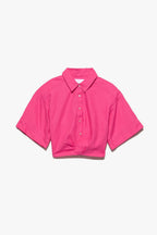 Chemise Cropped Twist Front - Flamingo