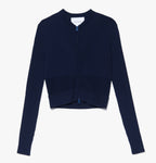 Cardigan Ribbed Zip - Navy