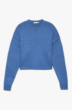 Pull Oversized Crop Crew - Cornflower Blue
