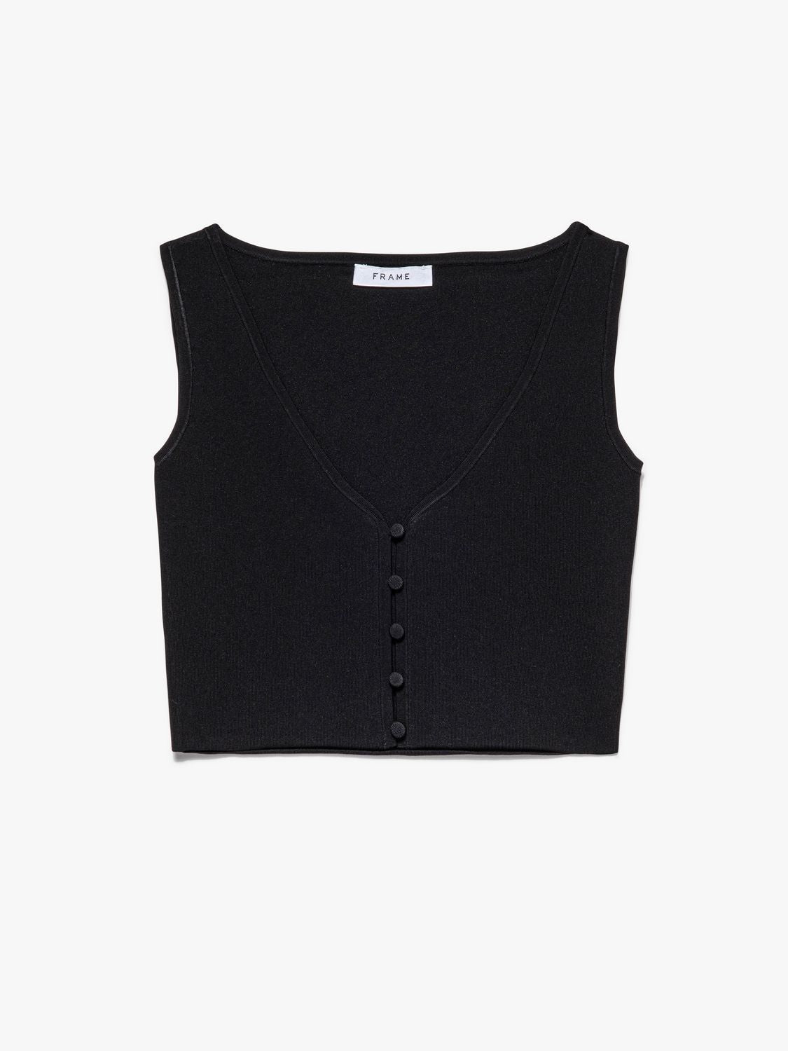 Top Button Down Tank - Noir
