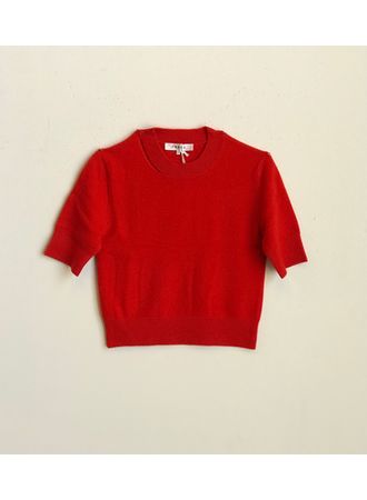 Pull Cut Out Ss Crew - Bright Red