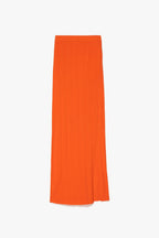 Jupe Mixed Rib Cutout - Bright Tangerine