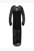 Robe Beaded Crochet - Noir