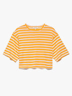 T-Shirt Boxy Crop - Kumquat Multi
