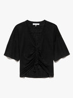 T-Shirt Cinched Front - Noir
