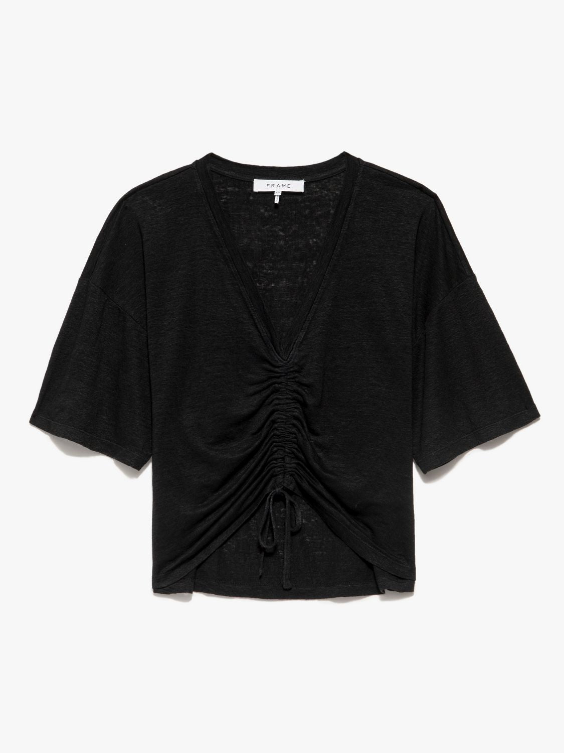 T-Shirt Cinched Front - Noir