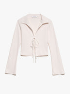Top Bell Sleeve Rib Polo - Bone