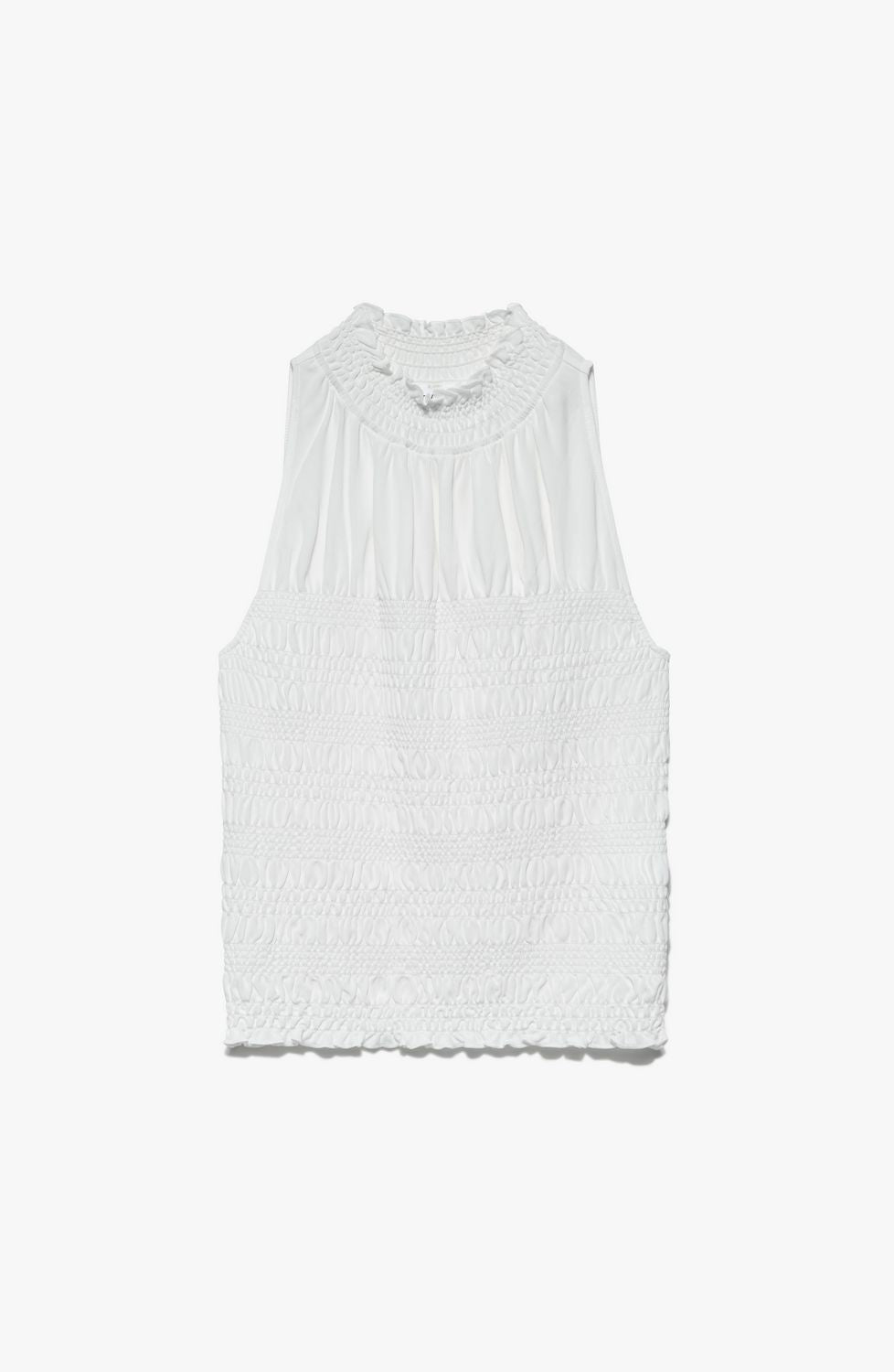Top Smocked Knit Halter - Bone