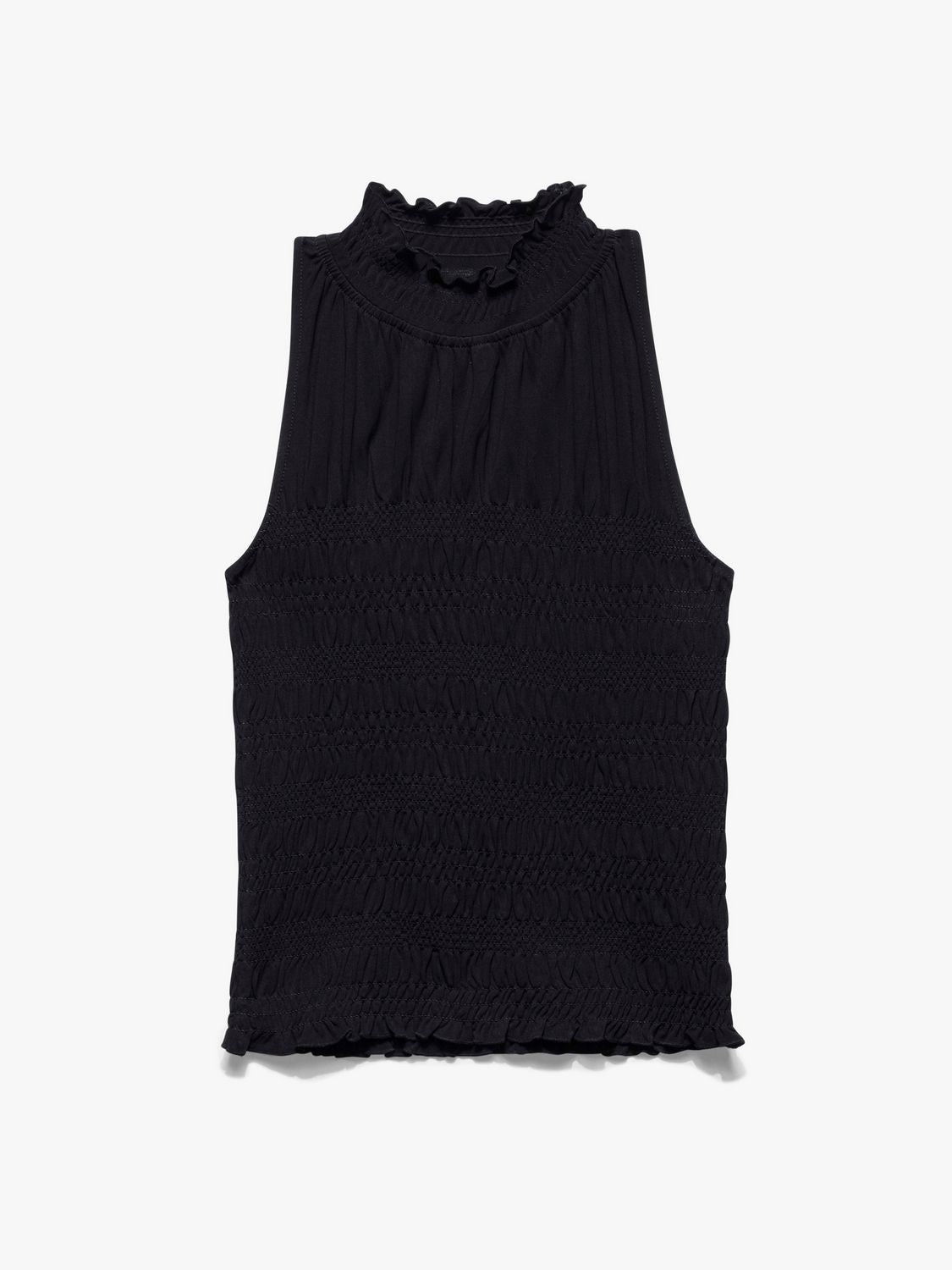Top Smocked Knit Halter - Noir