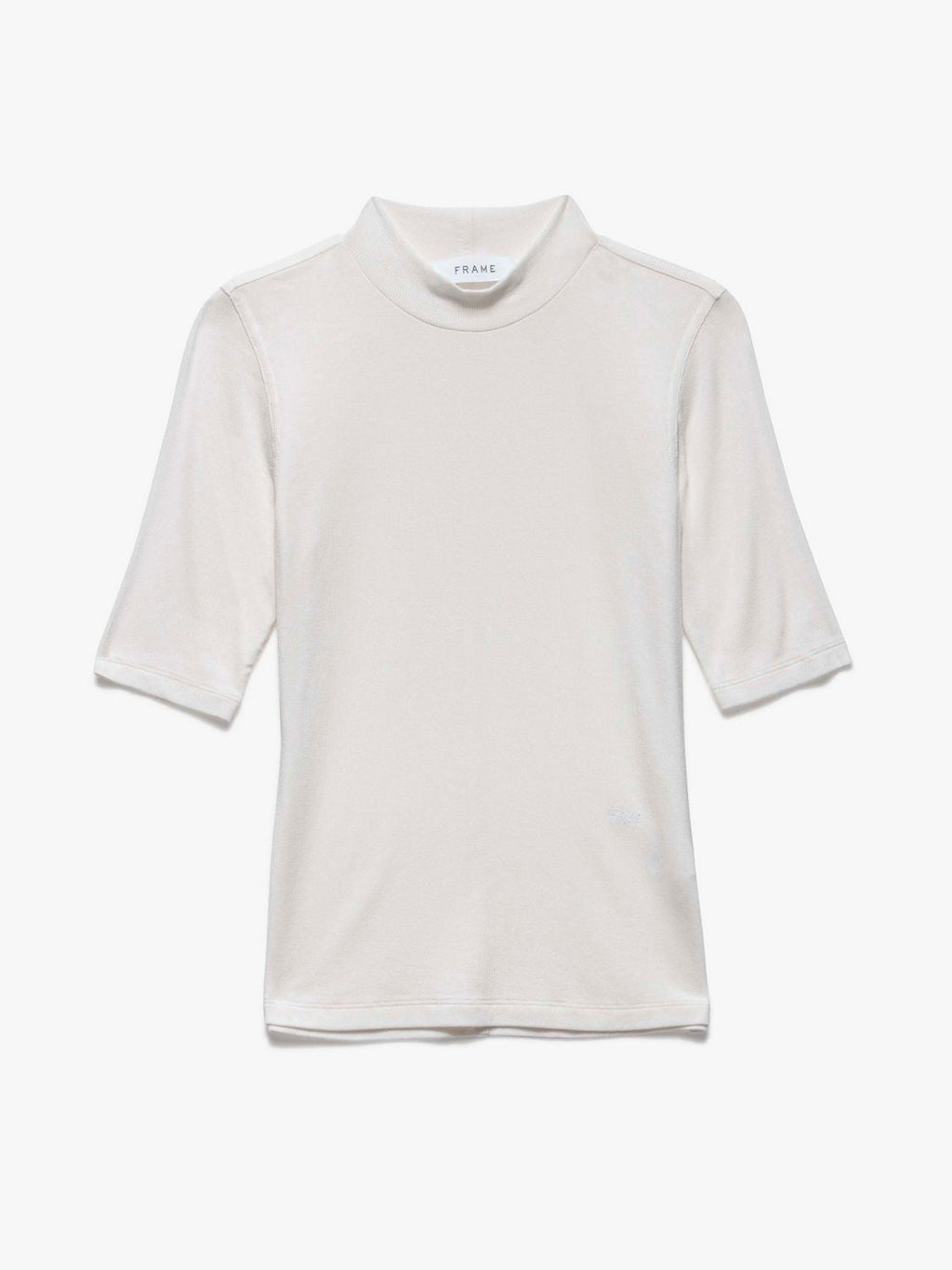T-Shirt Rib Mockneck - Off White