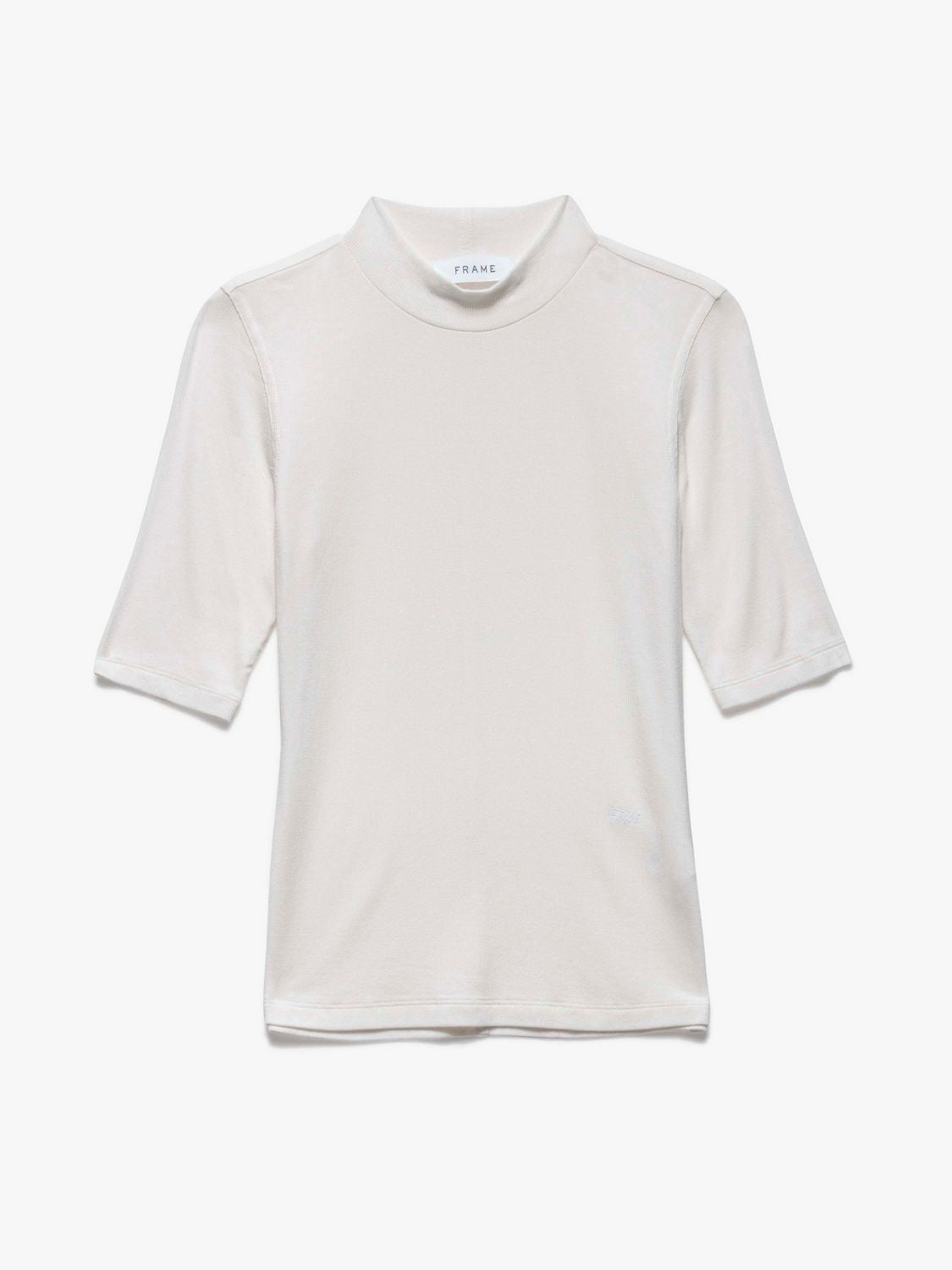 T-Shirt Rib Mockneck - Off White