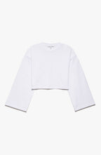 T-Shirt Crop Bell Sleeve - Blanc