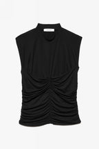 Top Shirred Bra Detail - Noir