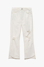Pantalon Le Super High Crop Mini Boot Cascade Hem - Au Natural Destruct