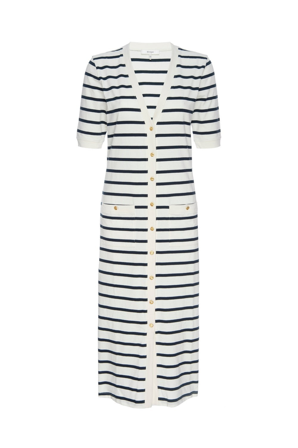 Robe Henley Button Up - Navy Multi