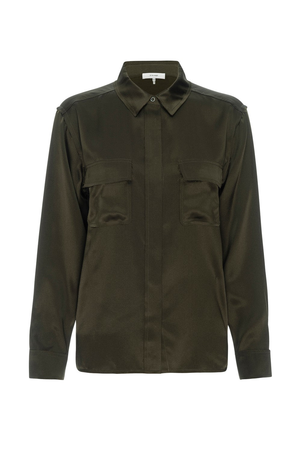 Chemise Raw Edge Double Pocket - Rich Military