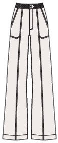 Pantalon Braided Waistband Wide Leg - Au Natural Clean