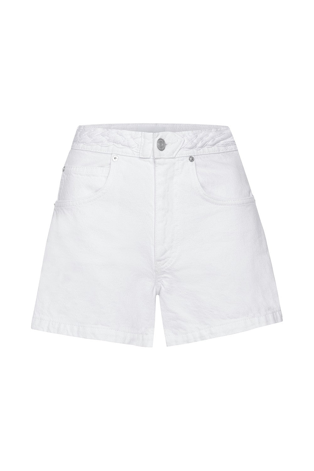 Short Braided Waistband - White