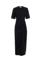 Robe Ruched Front Tie - Black