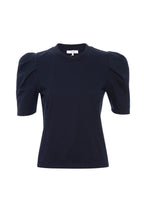 T-Shirt Draped Femme Ss - Navy