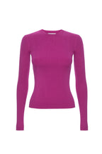 Pull Rib Crewneck - Raspberry