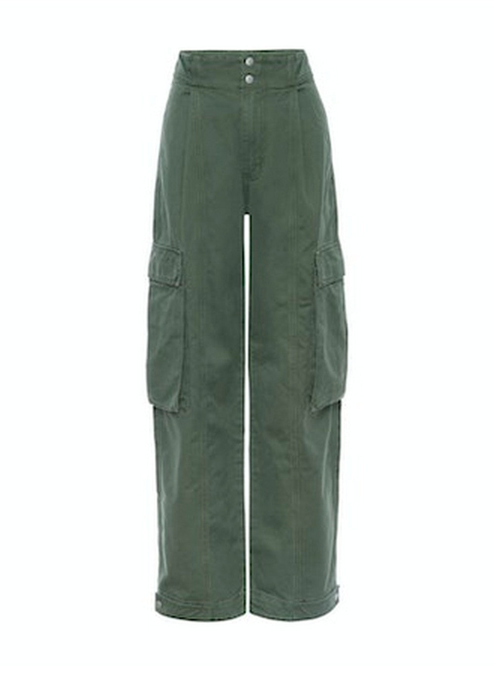 Pantalon Wide Leg Cargo - Poblano