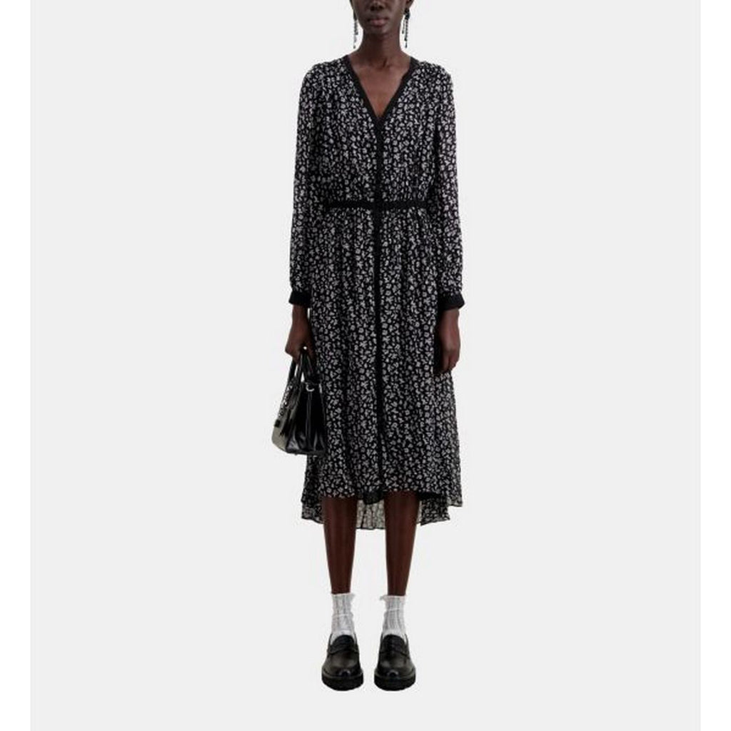 The Kooples - Robe Chemise - Noir - Femme