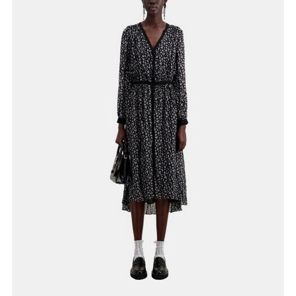The Kooples - Robe Chemise - Noir - Femme