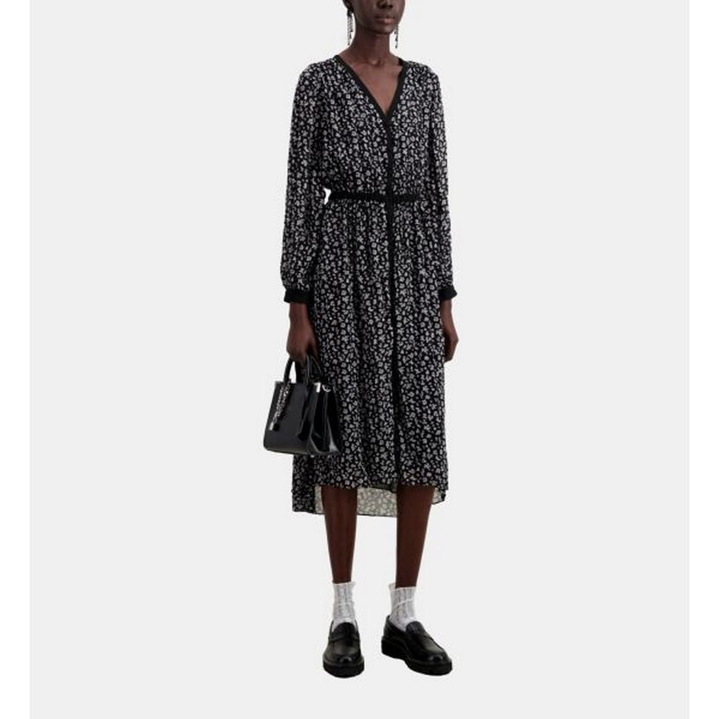 The Kooples - Robe Chemise - Noir - Femme