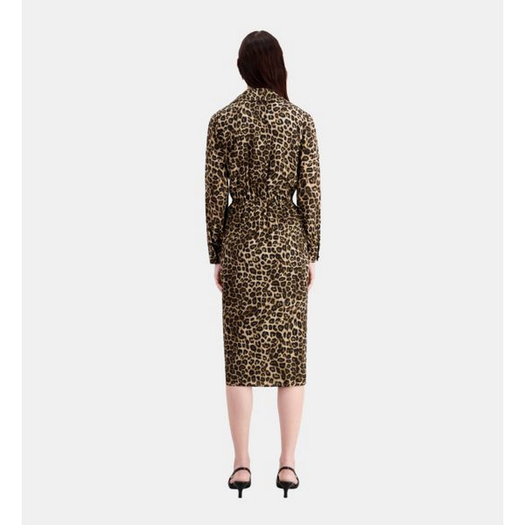The Kooples - Robe Fourreau En Soie - Beige - Femme