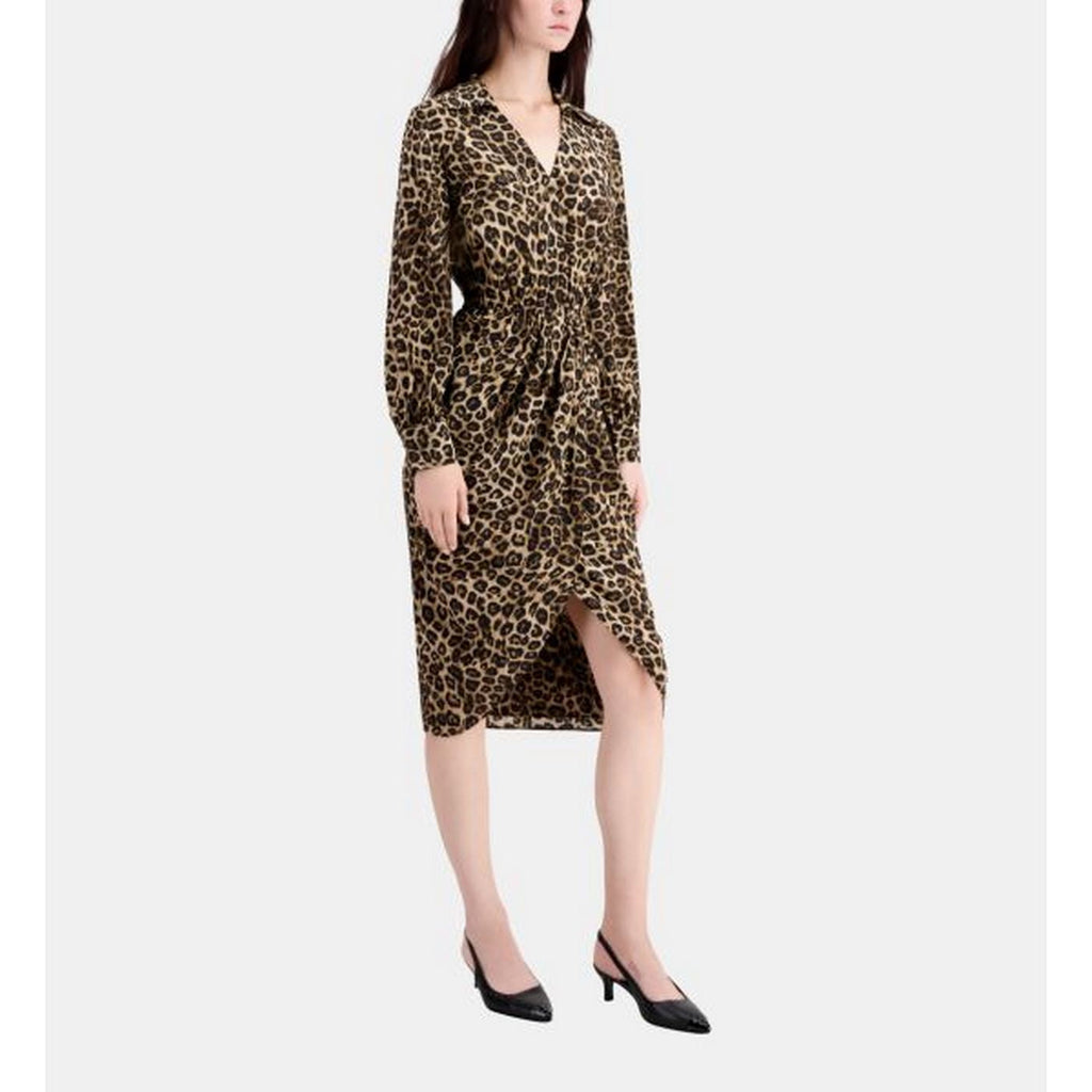 The Kooples - Robe Fourreau En Soie - Beige - Femme