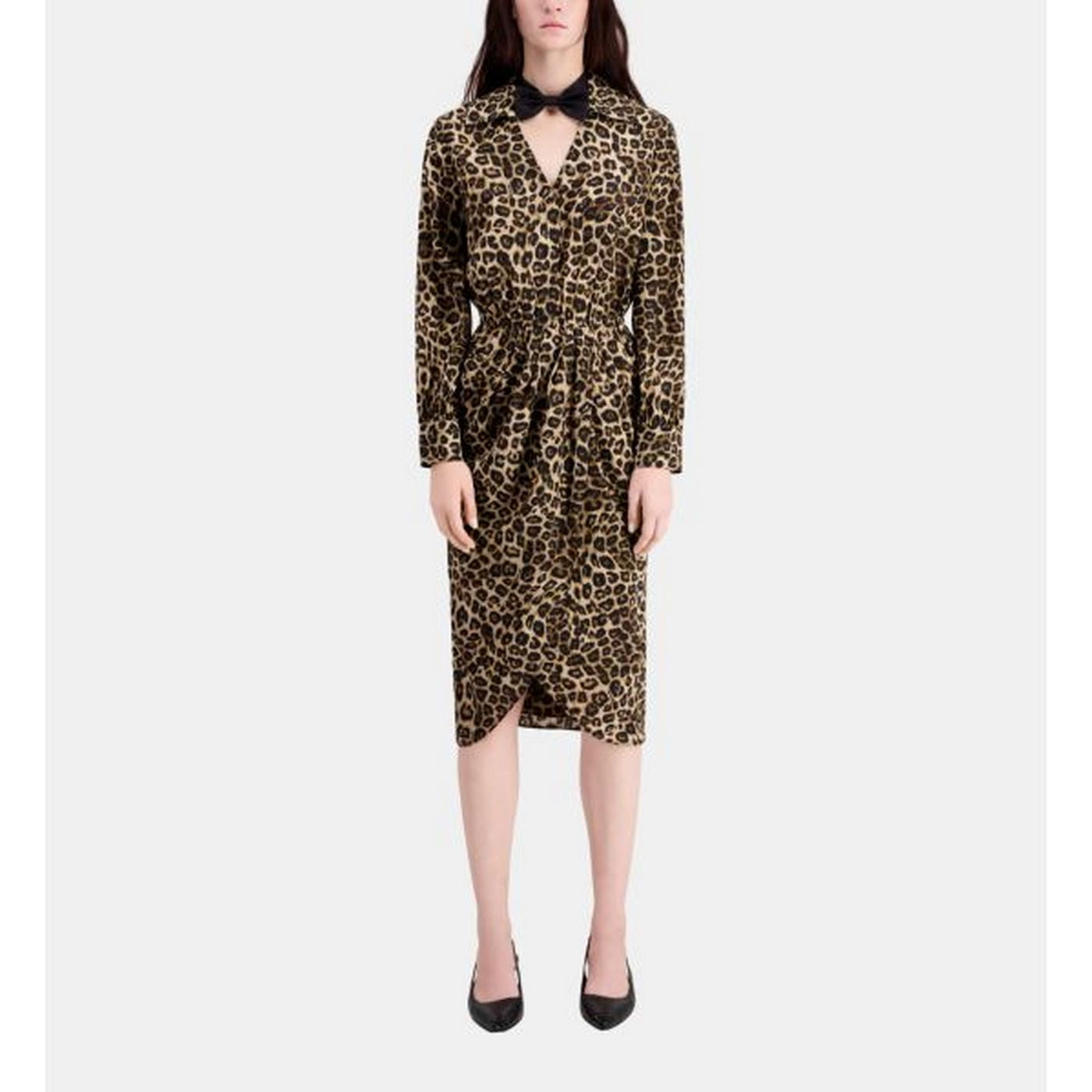 The Kooples - Robe Fourreau En Soie - Beige - Femme