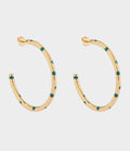 Aurelie Bidermann - Créoles Positano Pois Gm Émeraude - Femme