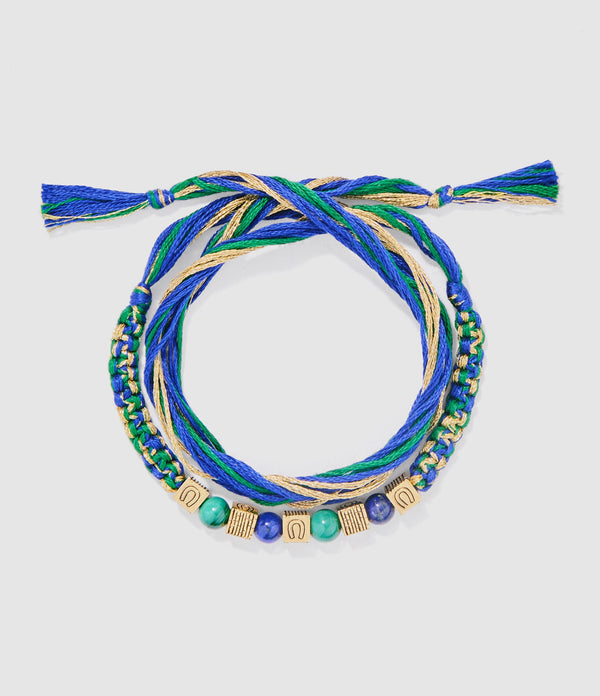 Aurelie Bidermann - Bracelet Honolulu Vert & Bleu Multico - Femme