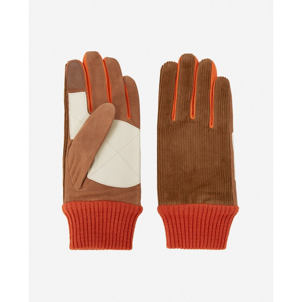 Gants Daim Velours Orange Et Beige - Homme - The Kooples - The Bradery