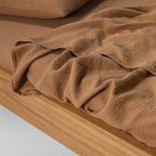 Drap Housse En Gaze De Coton 185G/M² - Noisettes