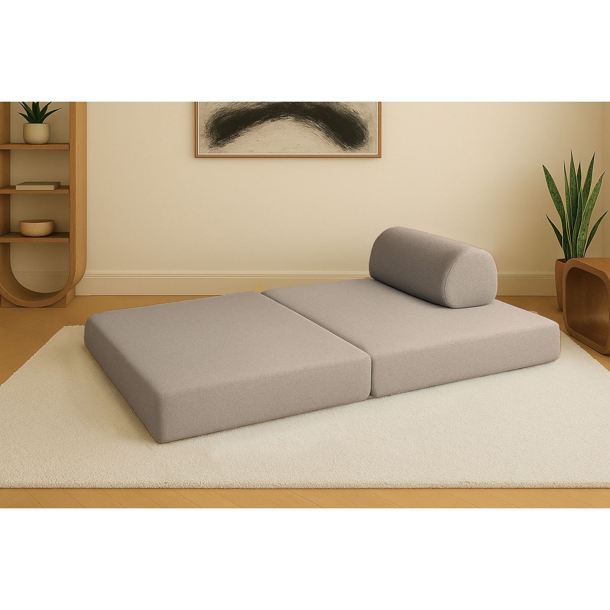 Canapé Droit Gemma - 2 Places - Tissu Lisse