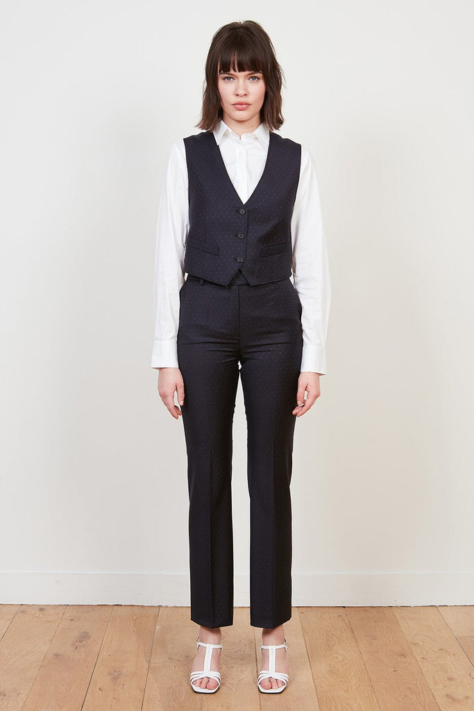 Gilet De Costume En Jacquard Pointillé De Laine Vierge - Paul & Joe - Paul & Joe* - The Bradery
