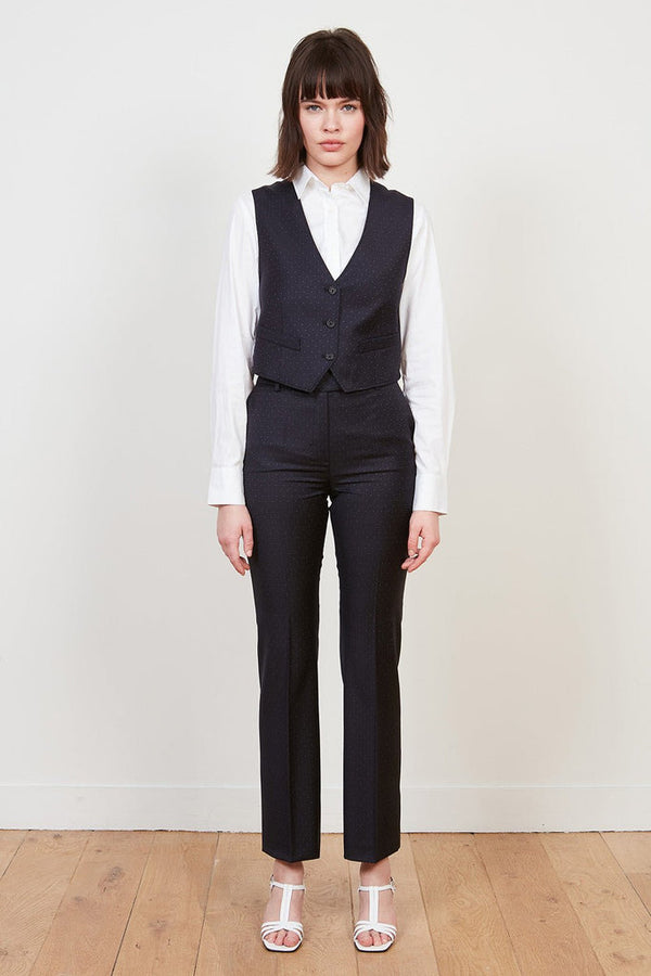 Gilet De Costume En Jacquard Pointillé De Laine Vierge - Paul & Joe - Paul & Joe* - The Bradery
