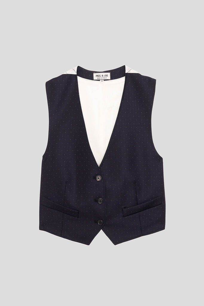 Gilet De Costume En Jacquard Pointillé De Laine Vierge - Paul & Joe - Paul & Joe* - The Bradery