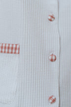 Gilet Ingrid Vichy Rose - Saaj Paris - The Bradery