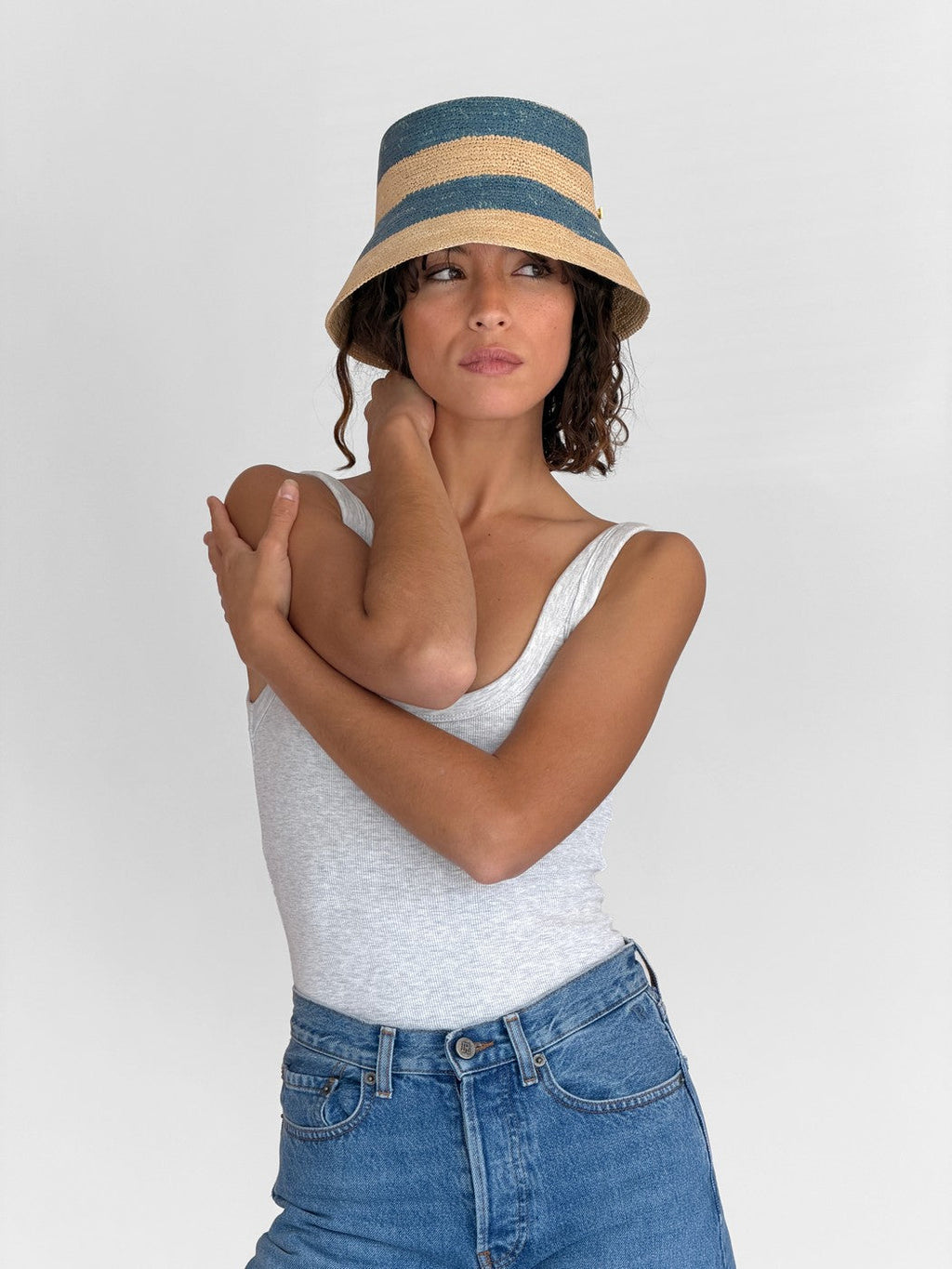 Bob Paille Gina - Rayé Beige Bleu