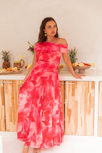 GLORIA Fuchsia - Robe Longue