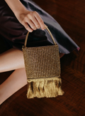 Adia Antique Gold Mini Tote Bag
