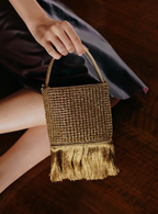 Adia Antique Gold Mini Tote Bag