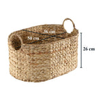 Grand Panier En Jacinthe D'Eau - H26 cm - Beige